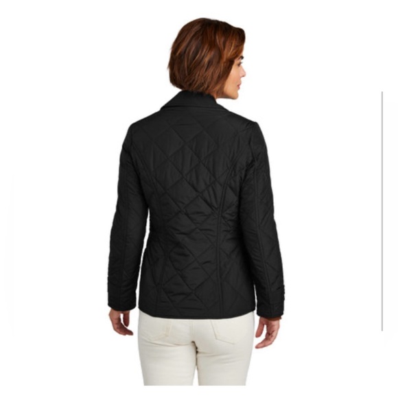 Brooks Brothers Black Lightweight Women's Large Western Diamond-Quilted Jacket - Picture 2 of 14
